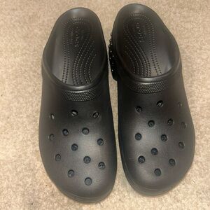 Black studded Crocs Slip-On Clogs